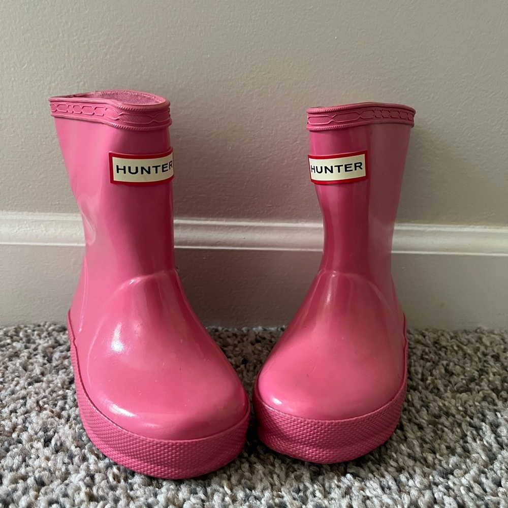 Hunter Kids Bright Pink Rain Boots